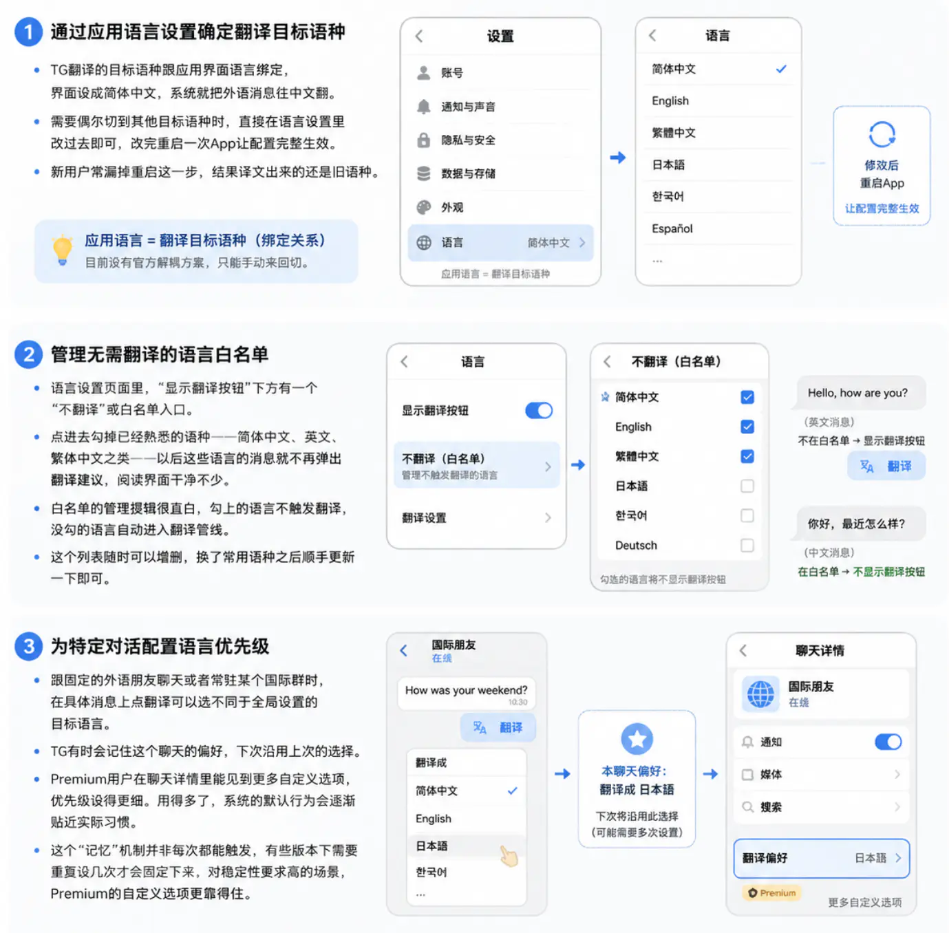 优先翻译语言的设置与个性化管理