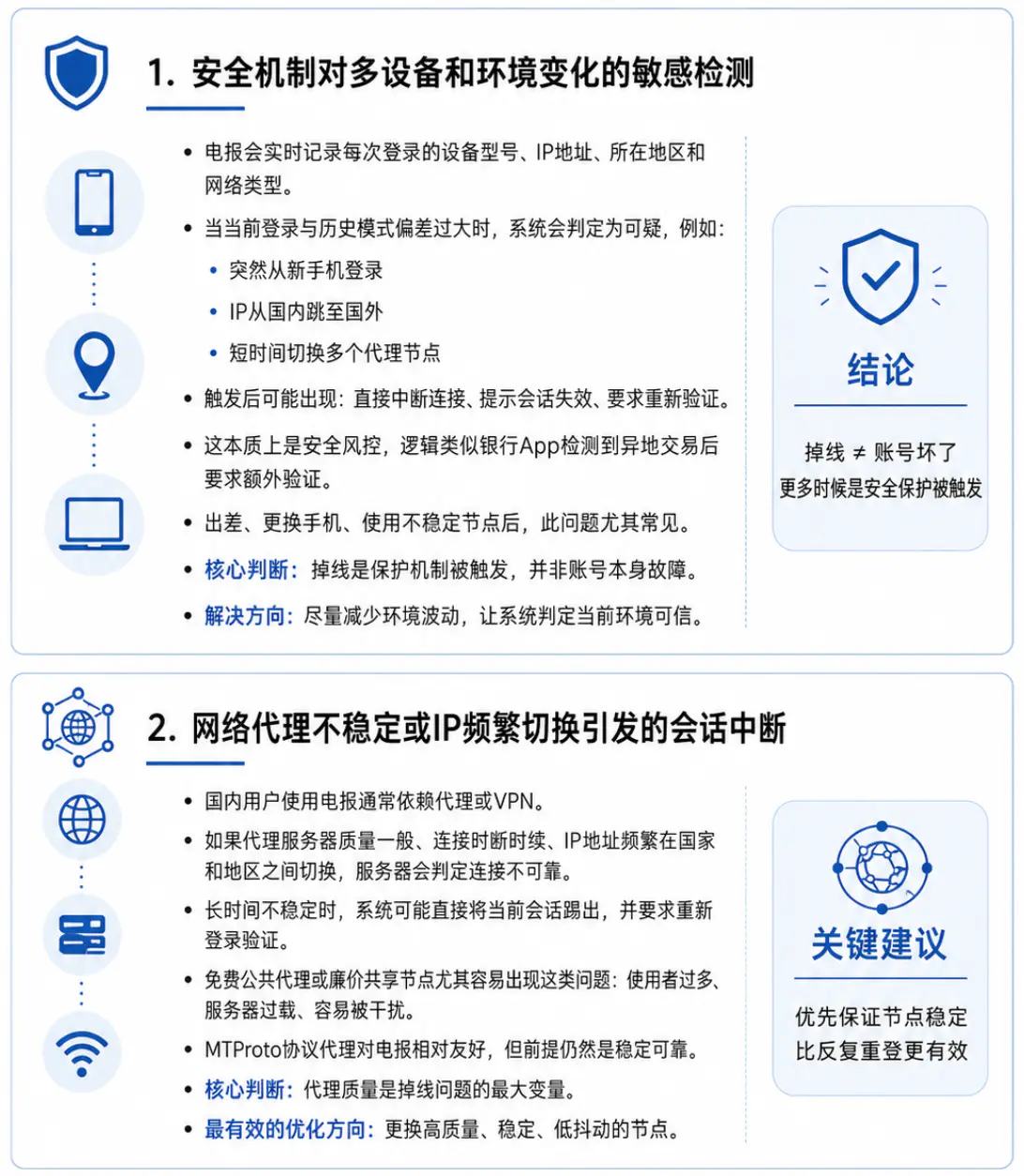 电报账号登录后频繁掉线或会话失效的原因